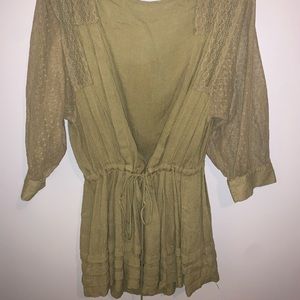 Olive green cover up